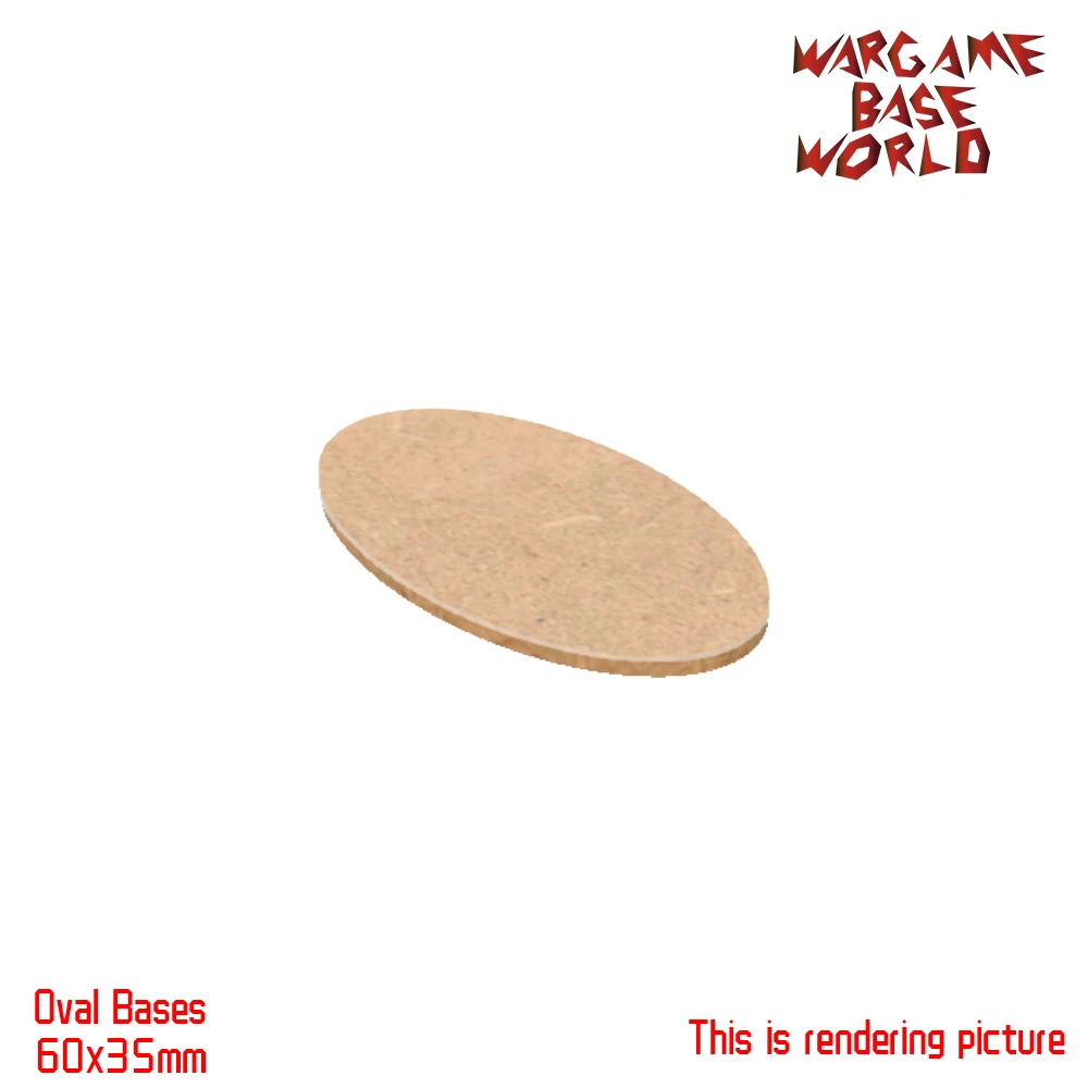 AOS MDF Bases 60x35 мм Овальные Базы Base Laser Cut Wargames wood|oval base|bases wargamewood wood |