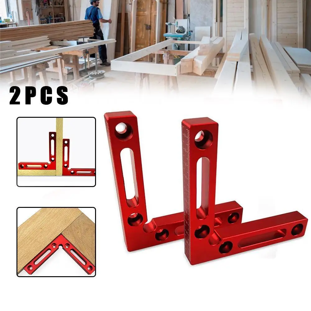 

Positioning Woodworking Carpenter Tool Right Angle L-Square Corner Clamp R7C9