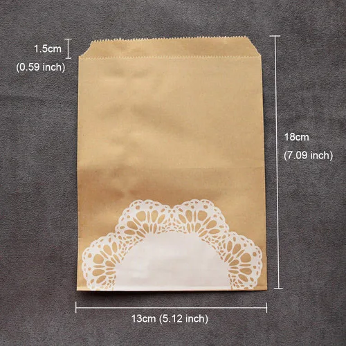 lace 25 шт крафт-бумажные пакеты любимые сумки сладкая любовь обработанные Пакеты Подарочная Упаковка запеченные товары сумка подарочные Канцелярские конверты - Цвет: lace