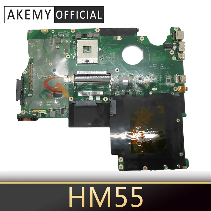 Материнская плата AKEMY для ноутбука Toshiba Qosmio P500 P505 A000052610 DATZ1GMB8E0 REV E HM55 DDR3 со слотом