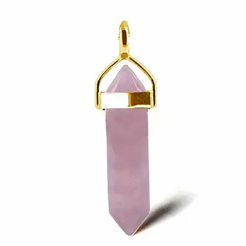 

Quartz Crystal Charm DIY Handmade Jewelry Findings Gold Color Charms For Reiki Yoga DIY Jewelry Making Accessories