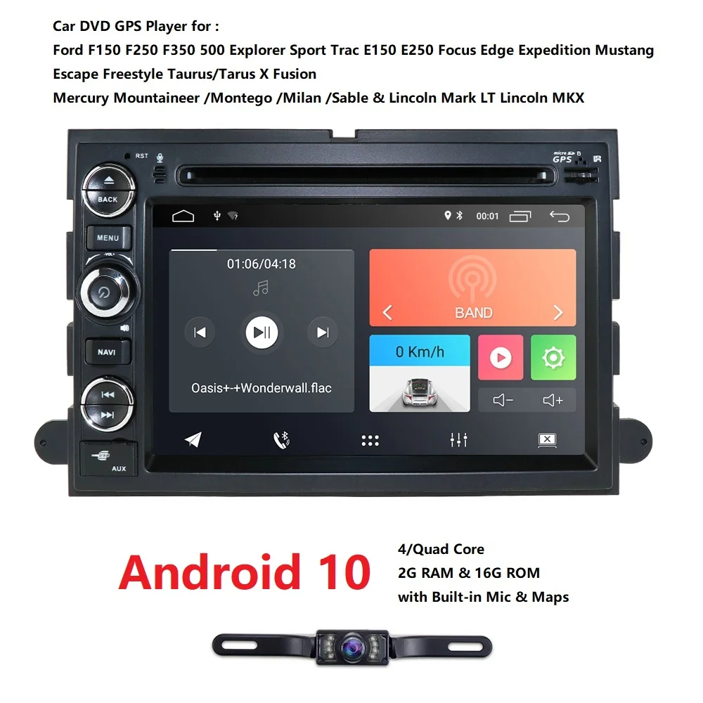 7'2 din Android 10 4G Автомобильный мультимедийный плеер для Ford F150 Mustang Expedition Explorer Fusion 2006 2007-2009 радио GPS навигация 7'2 din Android 10 4G Автомобильный мультимедийный плеер для Ford F150 Mustang Expedition Explorer Fusion 2006 2007-2009 радио GPS навигация