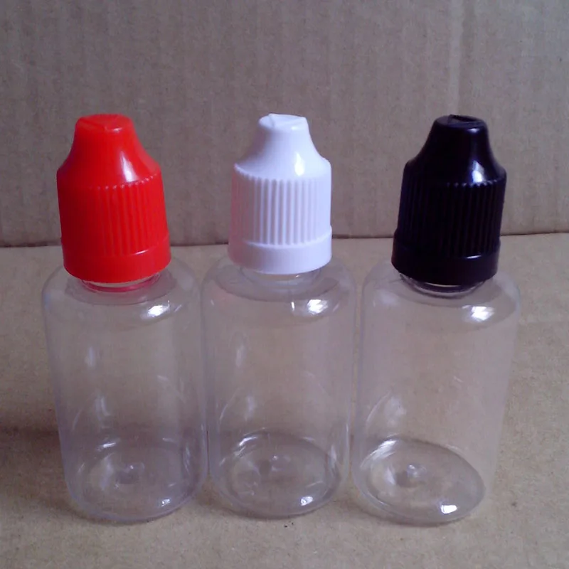150pcs PET 30ml Plastic Bottle E Liquid Dropper Clear Bottles With Child Proof Cap Empty Hard Vial