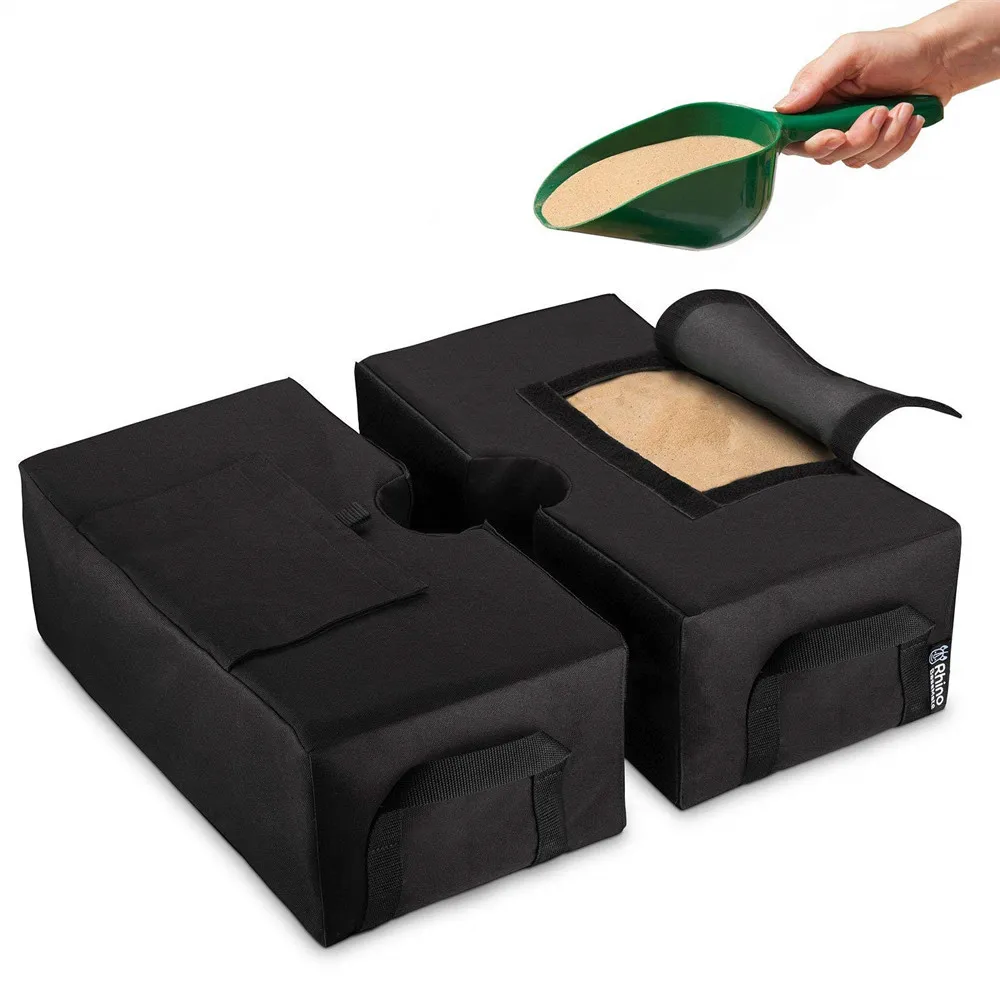 

Outdoor Detachable Umbrella Base Cantilever Sandbag Patio Umbrella Stand Easy to Carry Install Set up Banner Cross Base Weight