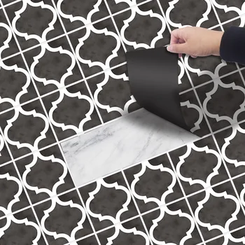 

Moisture Proof Tile Art Floor Sticker PVC Vinyl Kitchen Bathroom Decor Decal DIY