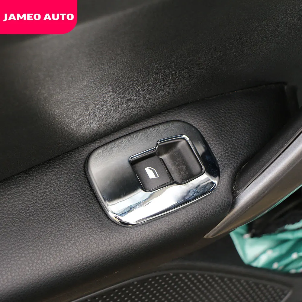 Jameo авто АБС Хром Интерьер стеклоподъемник переключатель крышка окна отделка наклейка для peugeot 2008- аксессуары