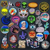 Buy Eye Jellyfish Cactus Badges Clothe Embroidery Patch Applique Ironing Clothing Sewing Supplies Decorative Patches For Clothing Online