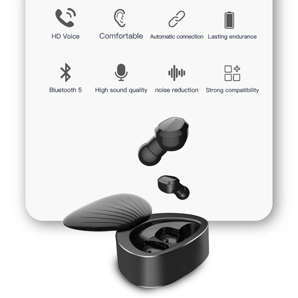Bluetooth гарнитура H3 Bluetooth 5,0 наушники IPX7 Водонепроницаемый стерео Шум снижение спортивные наушники с зарядный чехол