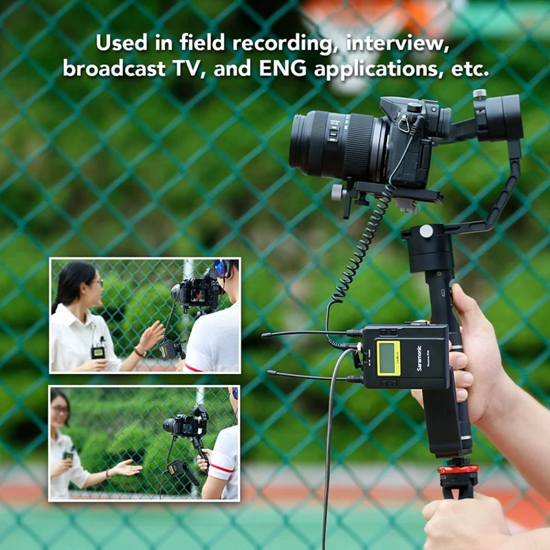 Saramonic Uwmic9 96-канальный Uhf Беспроводной петличный микрофон Системы два передатчика и один приемник для Dslr камеры и видеокамеры вид