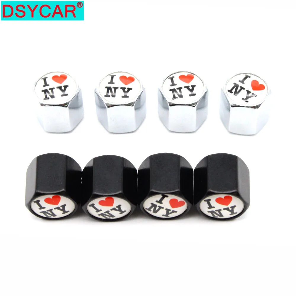 

DSYCAR 4Pcs/Set Car Styling Zinc Alloy Car Tire Valve Caps Wheel Tires Tire Stem Air Cap Airtight Covers