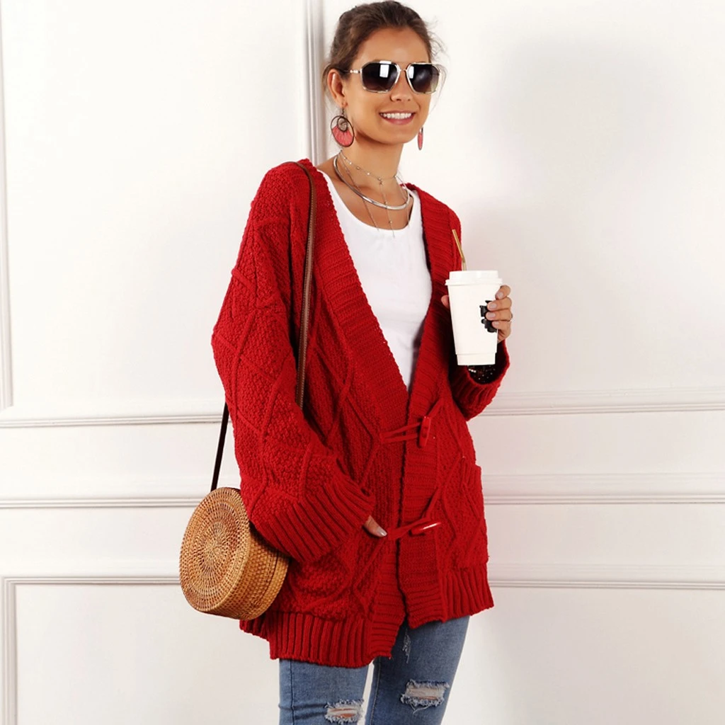 CHAMSGEND Loose Kimono Coat Women Casual Long Sleeve Cardigan Autumn Jacket Thick Loose Outwear Cardigans Slim Lady Jackets 917