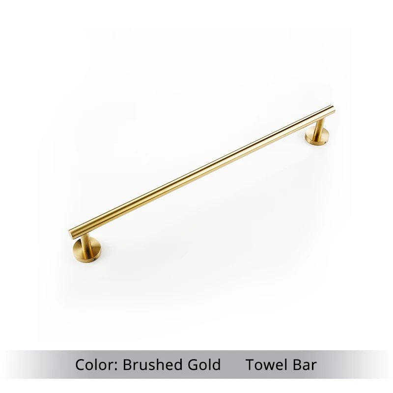 TQKAG Portasciugamani Ad Anello Da Bagno In Acciaio Inox, Finitura Oro Spazzolato, Quadrato, Con Kit Di Montaggio A Parete - 3