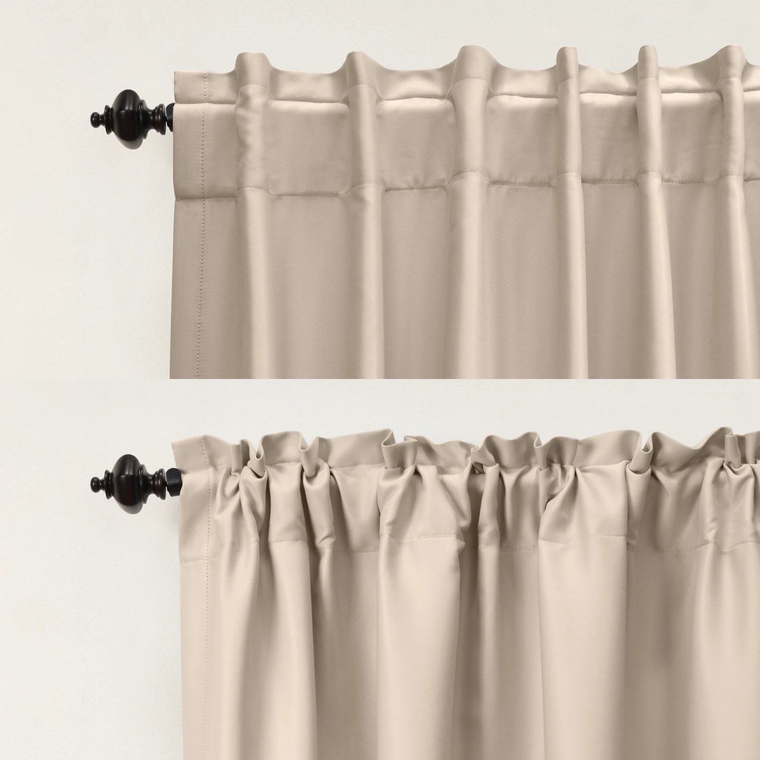 Solid Color Thermal Insulated 90% + Blackout Curtains for Living Room Bedroom Gray Black Blue Thick Window Curtain Treatment