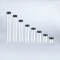 10pcs 15-110ml Small Glass Bottle With Cap Kitchen Glass Canister Snack Sugar Storage Container Jar Bottle Kitchen Accessories 1