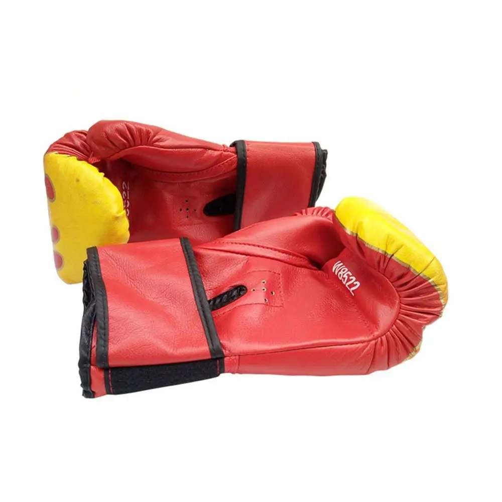 Print Faux Leather Durable Boxing Gloves Flame Adult Boxing Muay Thai