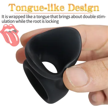 Reusable Penis Ring Scrotum Bondage Cock Ring Sex Toys For Men Chastity Cage Testicle Bondage Lock Ring Adult Sex Product Shop 5