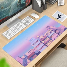 Large Japanese Cartoon Cute Mouse Pad Waterproof Desktop Non-slip Desk Mat Kawaii Computer Gaming Accessories Mouse Mat