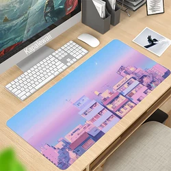 Grand tapis de souris de dessin animé japonais, imperméable et antidérapant, accessoire mignon Kawaii pour ordinateur de bureau et de jeu 