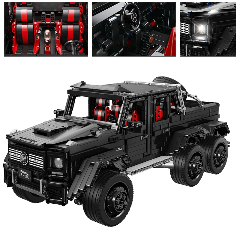 1:8 Technic MOC RC SUV 6x6 LAND CRUISER строительные блоки подходят s внедорожники Кирпичи DIY