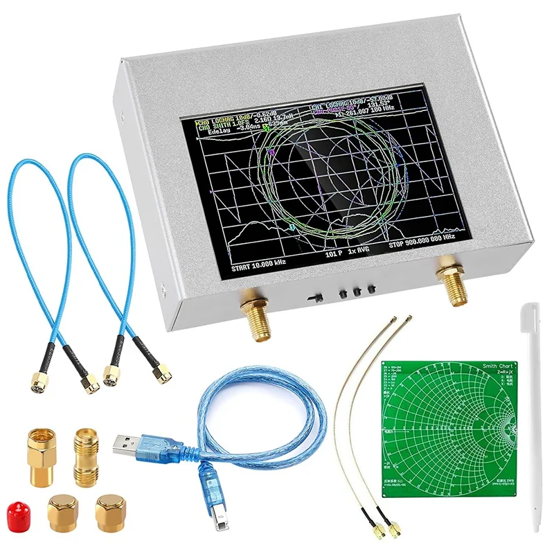 Векторный анализатор сети NanoVNA V2 Plus4 50 кГц-4 ГГц тестер RF 4 дюйма измерение