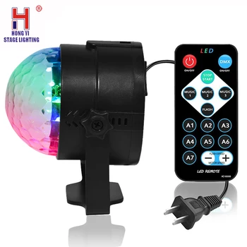 

Sound Activated Rotating disco ball party lights strobe light 3W RGB led stage lights for Christmas home Xmas wedding show light