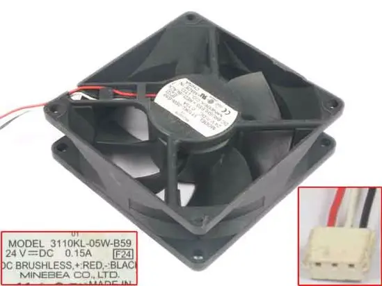 

NMB-MAT 3110KL-05W-B59 F24 Вентилятор охлаждения сервера DC 24V 0.15A 80x80x25mm