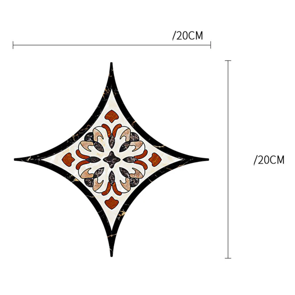 European Self Adhesive PVC Ceramic Tile Stickers Waterproof Floor Wall Sticker Diagonal Kitchen Home Decoration