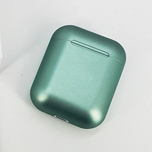 metal green Эксклюзивный i12 tws металлическая Bluetooth гарнитура Беспроводные наушники hands-free Спортивная Музыка для всех смартфонов - Цвет: metal green