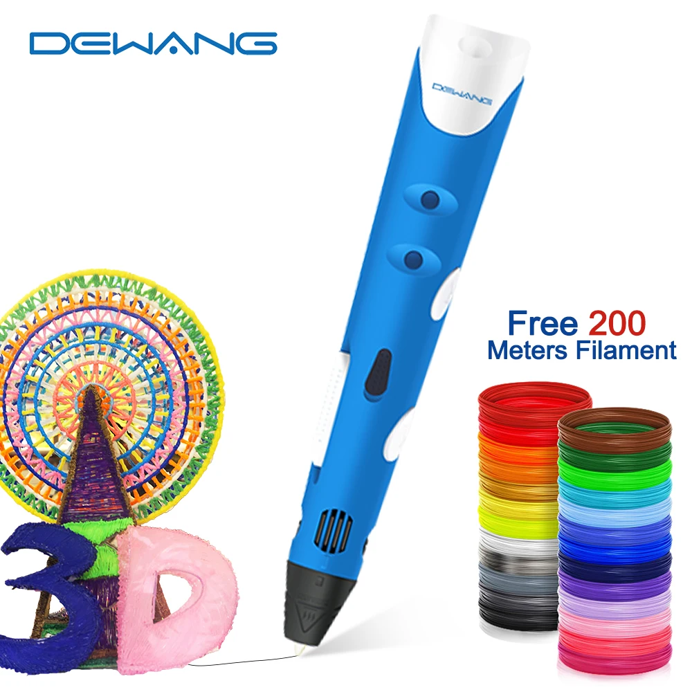

RU Stock Fast Ship DEWANG 3D Printer Pen Free 200 Meter ABS Filament 3D Pen for Kid Birthday Gift 3D Printing Pen Toys for Kids