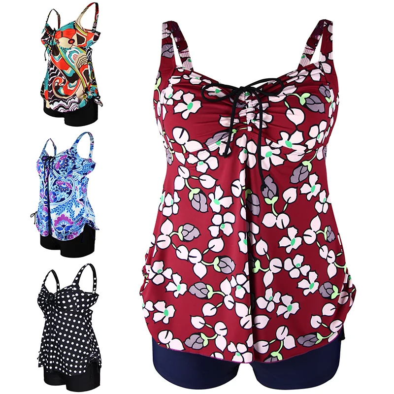 PERONA размера плюс Tankini женский купальный костюм сексуальный купальник из двух