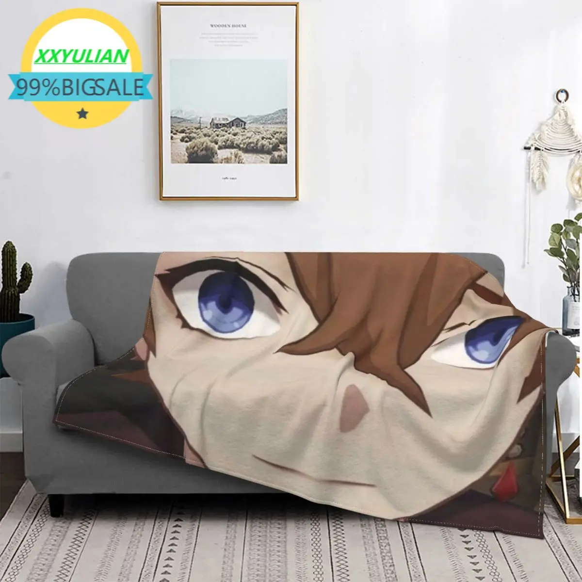 

Childe Genshin Impact Blanket Flannel Spring Autumn Anime Breathable Super Warm Throw Blankets for Bedding Travel Bedding Throws
