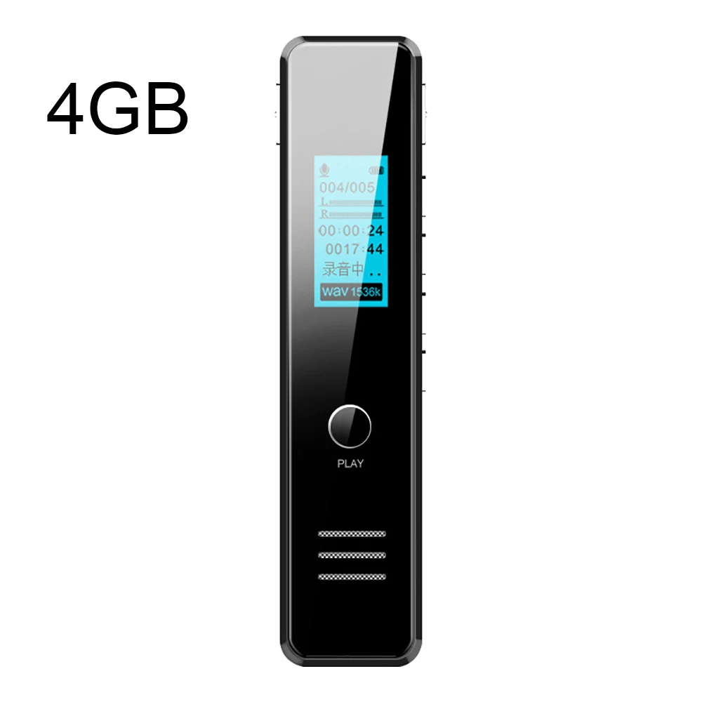 USB диктофон 8 ГБ/4 ГБ шумоподавление перезаряжаемый Цифровой Аудио Звук Диктофон MP3-плеер Поддержка 22 языков