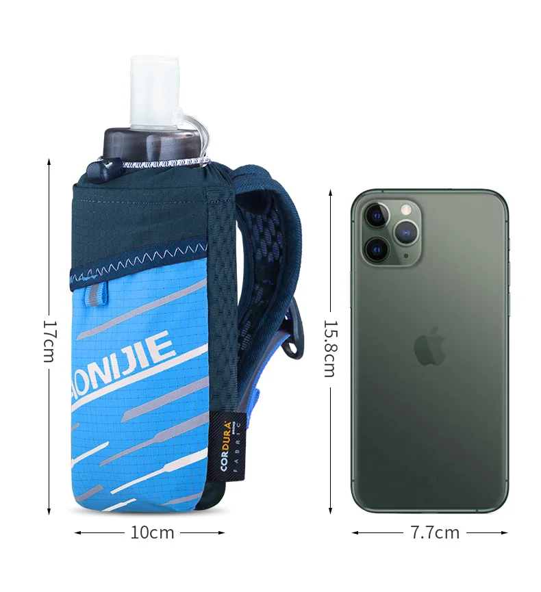 AONIJIE A7102 Light Weight Handheld Quick Grip Quick Stow Flask Water Bottle Carrier Bag 6.8" Phone Holder Pouch Hydration Pack 4