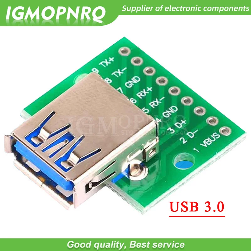 Micro/Mini USB/USB A папа/USB 2,0/3,0 A мама/USB B интерфейс до 2,54 мм DIP PCB конвертер адаптер коммутационная плата - Цвет: USB 3.0