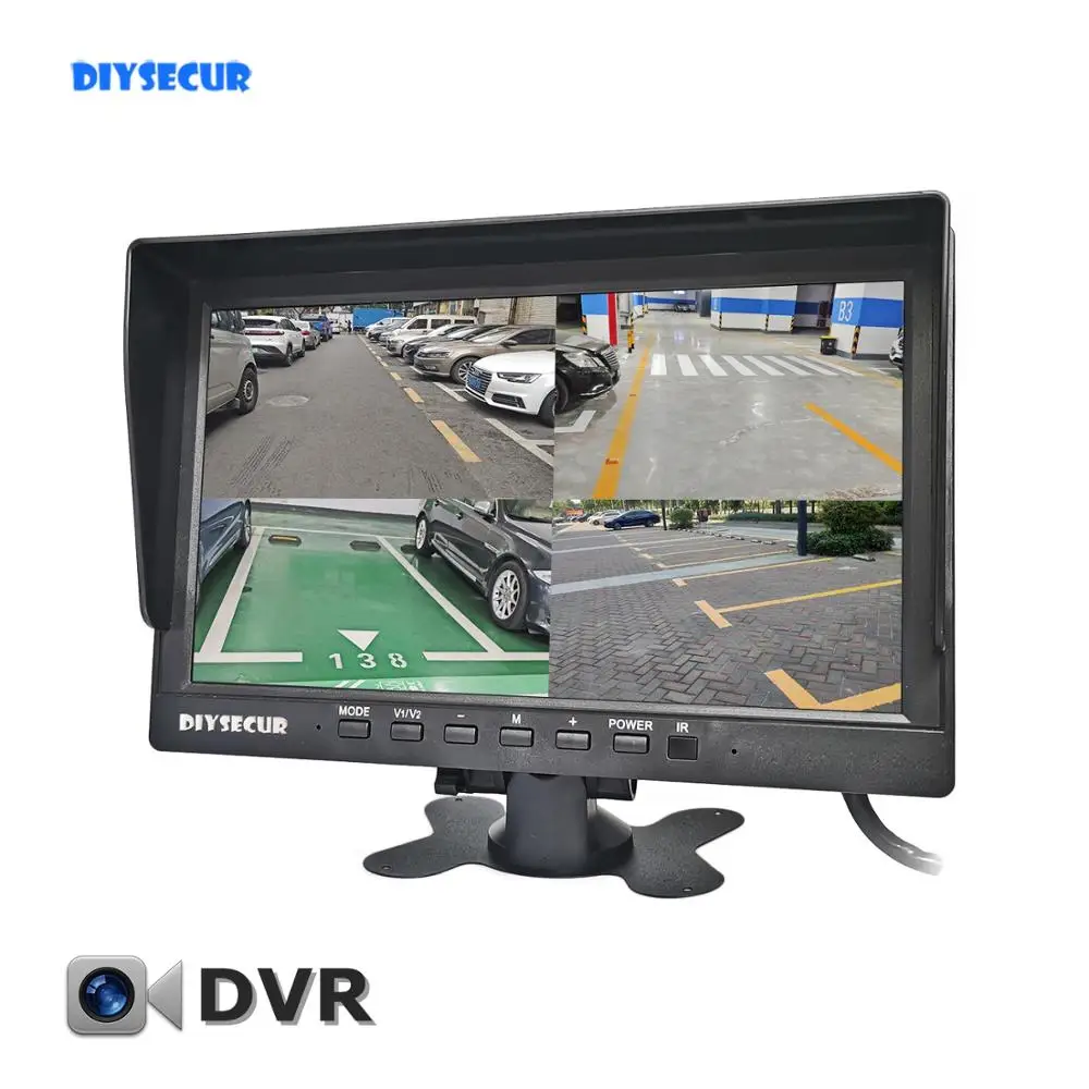 DIYSECUR AHD 10,1 \4 Сплит QUAD IPS HD резервный монитор 2000000 пикселей AHD камера заднего вида автомобиля Водонепроницаемая с видеозаписью DIYSECUR AHD 10,1 \4 Сплит QUAD IPS HD резервный монитор 2000000 пикселей AHD камера заднего вида автомобиля Водонепроницаемая с видеозаписью