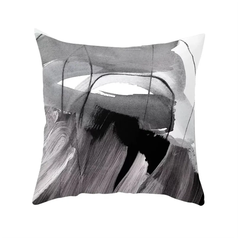 Oil painting hug pillowcase abstract geometric oil painting series ultra-short pillowcase breathable soft pillow naruto 30S17 (7)