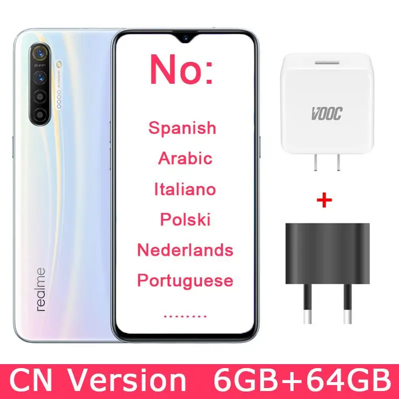 CN 6GB 64GB White Realme X2 X 2 6GB 64GB Смартфон Snapdragon 730G 64MP Quad камера 6,4 ''телефон nfc VOOC 30W быстрое зарядное устройство - Цвет: CN 6GB 64GB White