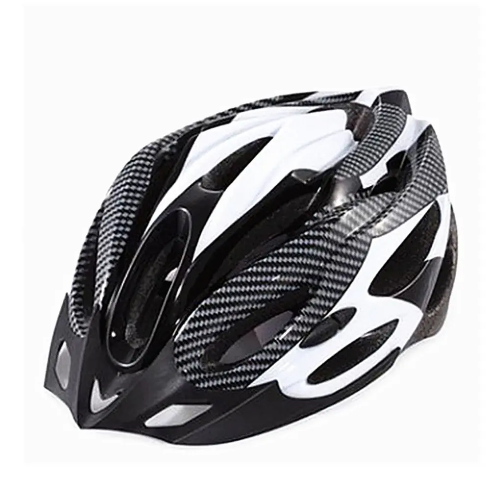

Mountain Bike Cycling Helmet Hollow Breathable Mountain Helmet Carbon Fiber Safety Head Cap Outdoor Cycling Helmet
