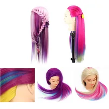 26-2" Красочные Волосы Парикмахерские укладки тренировочная модель косметология, уход за волосами, манекен голова кукла+ зажим