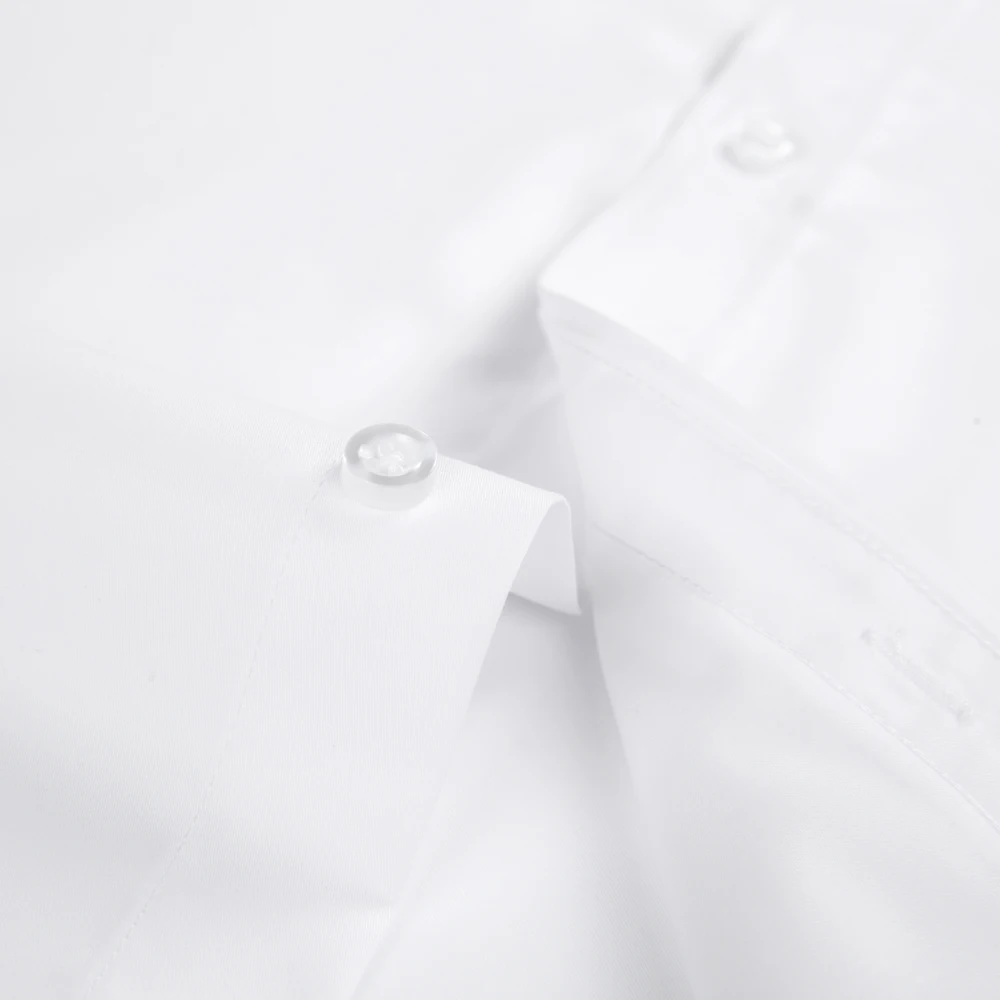 Dress Shirts Men's Non Iron Standard-fit Solid Basic Dress Shirt Formal Business Premium Cotton Male Long Sleeve Work Office Shirts