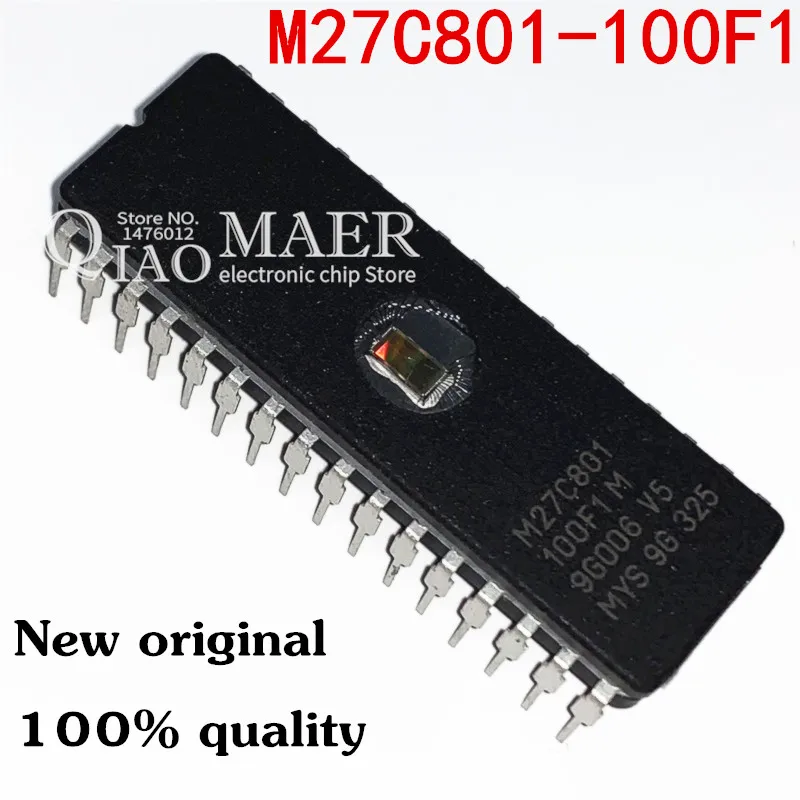 M27C801-100F1 27C801 ST IC EPROM UV 8MBIT 100NS 32CDIP NEW