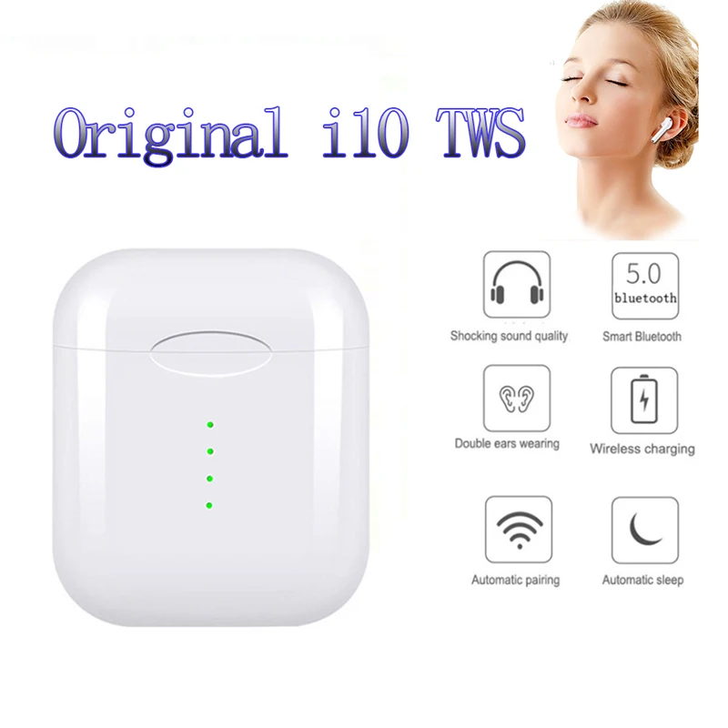 i10 TWS мини беспроводной Bluetooth Сенсорный наушник с зарядным устройством для Android ios смартфон PK i7s i60 i12 TWS