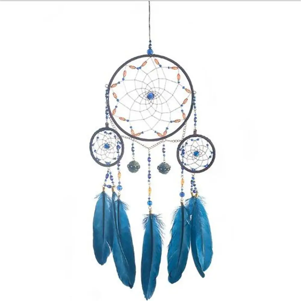 Настенный Ловец снов ручная работа перо Ловцы плетеные ветряные колокольчики