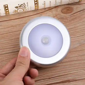 

1PC 6Led Human Body Induction Lamp Household Night Light Corridor Lamp LED Cabinet Light Wall Lighting Lamp(Random Style)