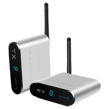 

5.8Ghz Wireless AV Transmitter Receiver Set Stereo o Video TV AV Signal Sender Receiver 300M / 984FT EU Plug