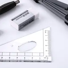 8pcs/set Portable Precision Geometry Protractor Drawing Compass Ruler Pencil Essentials Math Study Tool Kit 10pcs plastic metal protractor set geometry drawing eraser eraser ruler compasses math set for school students high quality
