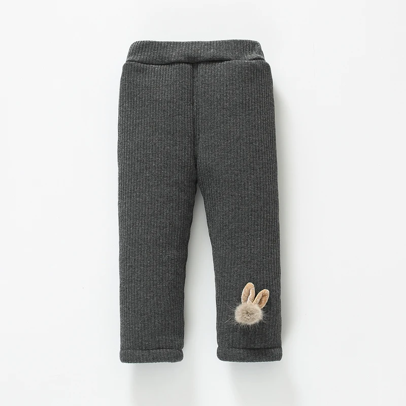Dark gray Детские леггинсы для девочек хлопок утолщаются плюс бархат теплый мальчик брюки Новорожденные Девочки Малыши брюки зимние детские штаны - Цвет: Dark gray