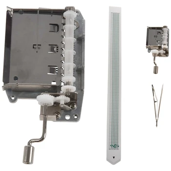 

30-Note Tapes Hand Crank Music Mechanical Musical Box with Hole Puncher & 15 Notes Music Instrument Set