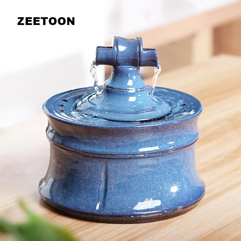 110V / 220V Modern Water Fountain Ceramic Small Crafts Humidifier Home Ornament Feng Shui Decoration Lucky Souvenir | Дом и сад