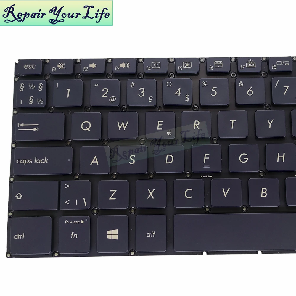 Teclado Retroiluminado para Asus Zenbook 14 Ux450fd Ux450 Ux450 Ux450fd Teclados de Substituição Sueco Sueco Sueco Sueco Sueco Russo 0knb0262lnd00 - Imagem 5